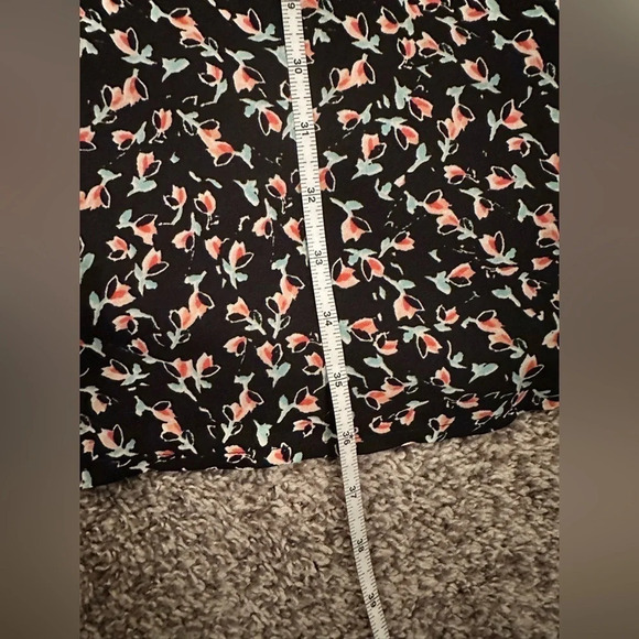 Jessica Simpson Black and Floral Print Dress Cap Sleeve Size 1X - Picture 6 of 8